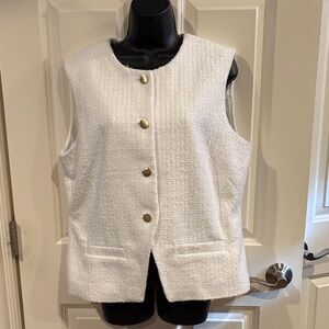 Nanette Lepore Large Women's White Sleeveless vest - NWT